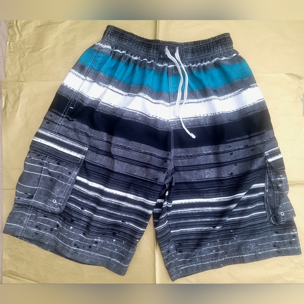 NWOT RS SURF M Men's Stripe Sim Trunks
